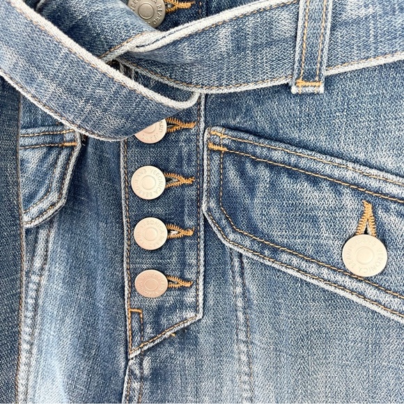 {Veronica Beard} Rinley Straight-Leg Belted Cropped Jeans, Size 25, NWT - Picture 4 of 11